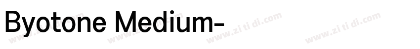 Byotone Medium字体转换